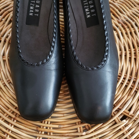 Stuart Weitzman Soft Black Leather Heels Size 6.5 - Picture 2 of 11